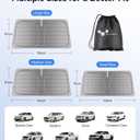 helloleiboo Graphene Dual-Layer Car Windshield Sun Shade Car Sun Shade for Windshield with Heat Absorption Coating Foldable Design with UV Protection to Keep Your Car Interior Cooler Silver