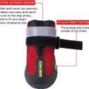 QUMY Dog Shoes for  Dog Boots & Paw Protectors for Winter Snowy Day, Summer Hot Pavement, Water-Resistant in Rainy Weather, Outdoor Walking, Indoor Hardfloors Skid-Resistant Sole,  Size 3: 2.0''x2.5''(W*L) (Pack of 4)