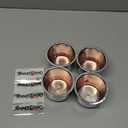 RTRHINOTUNING 4 Pack 3.03inch Wheel Center Caps Plastic Push Through Center Caps Chrome Hub Caps for Trailers Trucks RVs