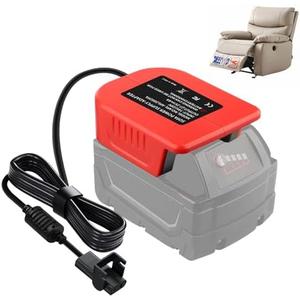 ZWDXRB for Milwaukee M18 Battery Power Recliner Adapter, DC 27.2V 4A Power Transformer 2-Pin Connector for Electric Recliner Replacement Part for Lazy Boy, Limoss, for Lift Chairs and Recliner Sofa