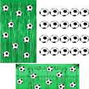 2026 Soccer Party Decorations - 3 Pack Including Soccer Background Curtain, Table Skirt, Stickers Sports Theme Birthday Party Supplies Hanging Wall Dcor