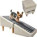 2-in-1 Split Ottoman Dog Ramp Equipped with Cover, L (20.08" H)