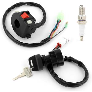Start Stop Headlight Switch & Ignition Key Switch For Yamaha Big Bear 350 YFM350 Grizzly 600 YFM600F Kodiak 400 YFM400F Warrior 350 YFM350X Wolverine 350 YFM350F 4GB-83973-09-00 4GB-83973-01-00