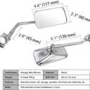 Vintage Bike Handlebar Rearview Mirror |1 Mirror (Single)| Universal Adjustable Rotatable Bike Safe Clear Mirror for Cruiser Bike Electric Bike ebike Motorcycle Scooter