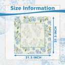 Blue Hydrangea Floral Mahjong Mat for Table 31.5 X 31.5 in, Gifts for Mahjong Players, Grandmillennial Blue Flower Cottagecore Anti-Slip Table Cover Tablecloth for Poker Board Card Tile Game