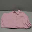 Womens Sexy Open Front Button Long Sleeve Blouses (Pink, L)