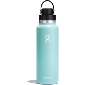 Hydro Flask Water Bottle - Insulated Stainless Steel - Wide Mouth Chug Lid, Non Spill, Leakproof in 40 Oz Dew