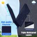 Basic Beyond Chaise Lounge Cushions Outdoor, 3-Layer Waterproof Outdoor Furniture Cushions with Removable Cover and 4 Ties, 72"x21"x3" Patio Lounge Chair Cushions for Outdoor Furniture, Navy