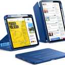 ESR for iPad A16 Case, iPad 11th/10th Generation Case (2025/2022), Vertical Stand Cover, Multi Stand Angles, Ultra-Stable Cover with Pencil Holder, Flip Series, Blue | (2025/2022), Multi Stand Angles, Ultra-Stable Cover, with Pencil Holder, Blue