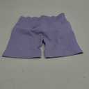 ABOCIW Workout Sets for Women 2 Piece Seamless Impact Longline Strappy Top Scrunch Butt High Waist Biker Shorts Gym Set (Small, Lilac)