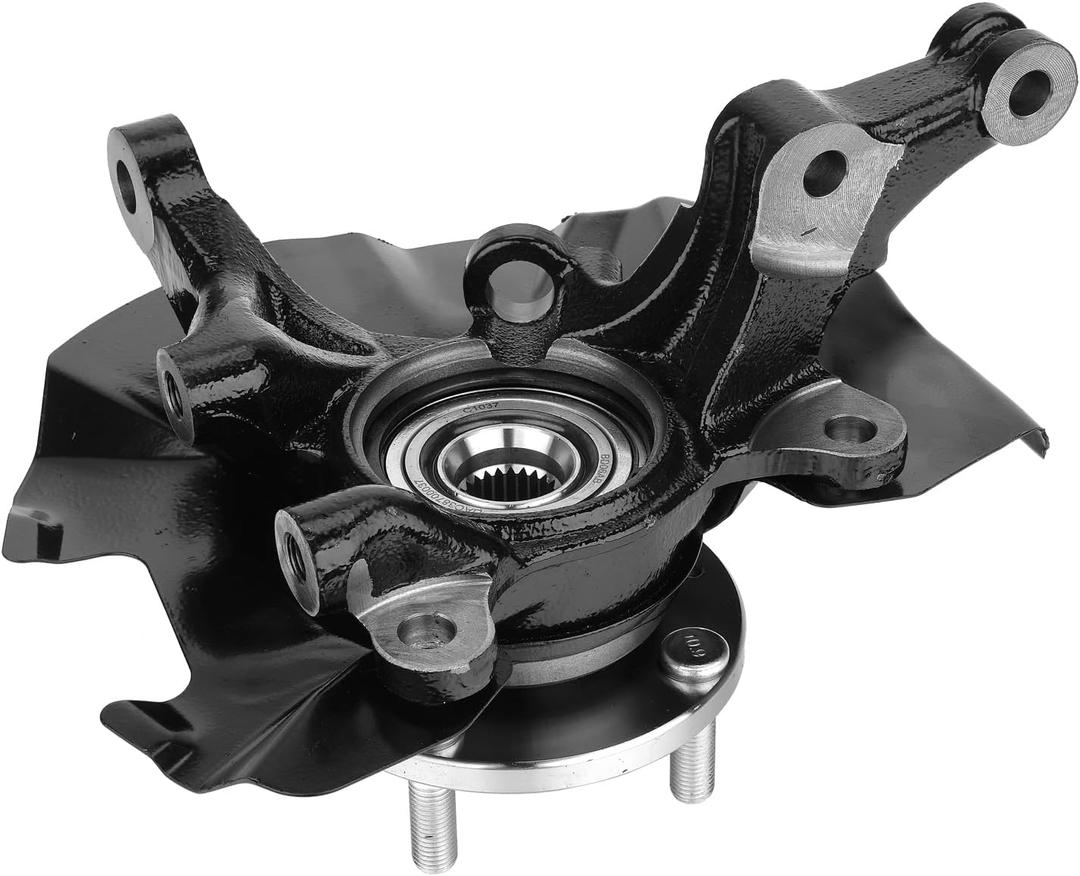 Front Steering Knuckle & Wheel Bearing Hub Assembly Compatible with Kia Rio 2006-2009, Rio5 2006-2009,Hyundai Accent 2006-2011,Left Driver Side Replaces #517151G100