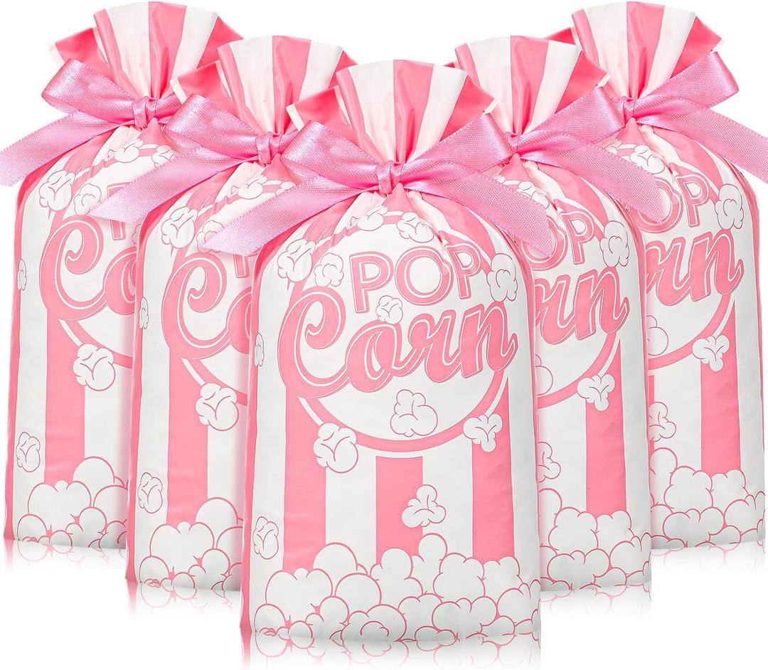50 Pcs Popcorn Plastic Bags Circus Carnival Party Goodie Bags Bulk Movie Night Popcorn Container for Halloween Carnival Movie Night Theater Party Supplies(Pink) 50 Pcs Popcorn Plastic Bags Circus Carnival Party Goodie Bags Bulk Movie Night Popcorn Container for Halloween Carnival Movie Night Theater Party Supplies(Pink)