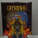 Arkrocket Athena Mini Jukebox/Tabletop CD Player/Bluetooth Speaker/Radio/USB and SD Card Player with Retro LED Lighting System (Yellow Green)