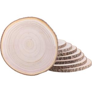 Large Wood Slices 8 Pcs 12-14 Inches Wood Rounds Natural Wood Slices for Centerpieces/Crafts/Table Decor/Round Wooden Discs Large Unfinished Wood Centerpieces for Tables