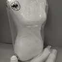 Mannequin Body Dress Form Torso Female Manikin 49.6-63.4 Inch Height Adjustable Wooden Tripod Stand High Density Foam Portable Display Mannequin (White, 49.6-63.4 Inches)