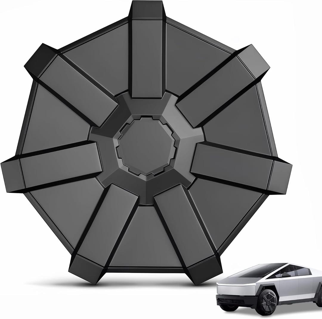Wheel Hubcaps for Cybertruck, Tesla Cybertruck Accessories Wheel Cover ABS Black Durable Easy to Install Wheel Covers for Cyber Truck (1 PCS)
