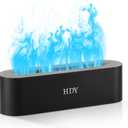 Flame Essential Oil Diffuser 150ml - Humidifiers for Bedroom with 7 Selectable Color Lights, Diffusers for Home with Timer and Auto Shut-Off - Ideal for Rooms and Offices (Black)