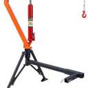 Rugcel 1500 lb Stretchable Receiver Hitch Mounted Hydraulic Swivel Pickup Truck Crane, with Three Boom Capacities of 750 lb, 1000 lb and 1500 lb (Hitch Crane 1500LB)