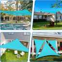 TANG 16'x16'x23' Sun Shade Sail Rignt Triangle Shade Canopy Outdoor Patio Covers UV Block Cloth for Pergola Backyard Porch Deck Garden Carport, Turquoise Green