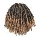 Toyotress Butterfly Locs Crochet Hair - 8 inch 7Pcs Ombre Blonde Pre-twisted Distressed Crochet Braids, Short Bob Faux Locs Pre-looped Synthetic Braiding Hair Extensions (8 Inch, T27-7P)
