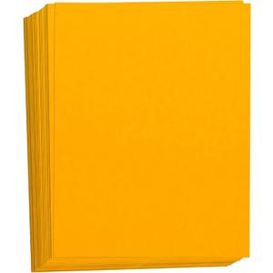 Hamilco Colored Cardstock Scrapbook Paper 8.5" x 11" Sun Gold Color Card Stock Paper 50 Pack