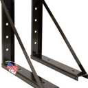 Buyers Products 1701006 Formed Welded Black Steel Mounting Brackets for Underbody Truck Tool Box, Set of 2, 18 x 24, Corrosion Resistant With Universal Hole Pattern For Quick And Easy Mounting