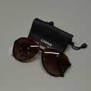 livho Trendy Polarized Aviator Sunglasses Women Men, Retro Sun Glasses for Women Men 2025, Oversized UV Protection Shades (Brown Tortoise/Brown)