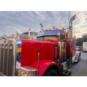 Peterbilt Visor 13 inch Straight for 379 389 388 386 1995 and Up Without Penny Led Lights No Holes