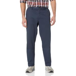 Amazon Essentials Men's Straight-Fit Wrinkle-Resistant Flat-Front Chino Pant, Navy, 34W x 32L