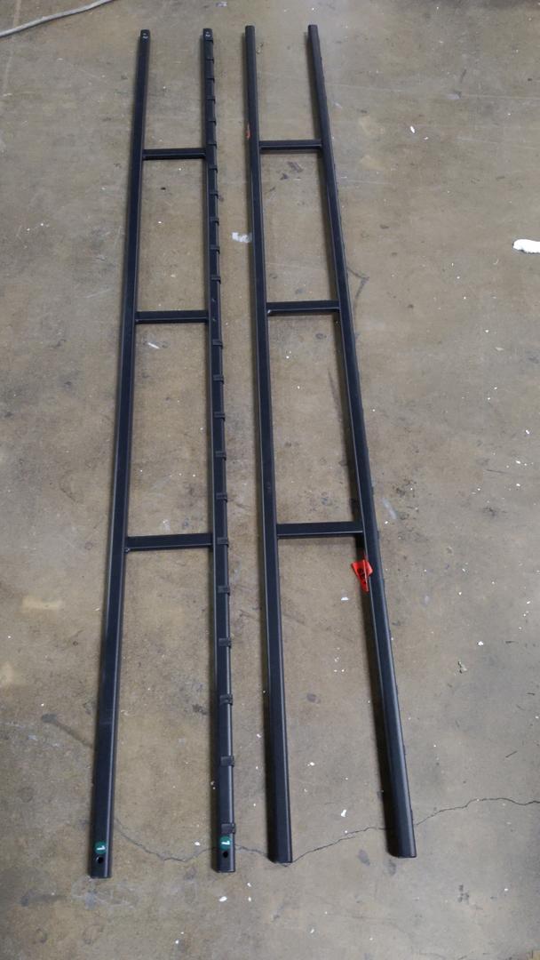 2 Pieces Adjustable Metal Bed Frame Side Rails, 77 Inches