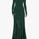 ZESICA Women's Long Sleeve Off Shoulder Bodycon Dresses Fall 2026 Ruched Lace Wedding Guest Cocktail Formal Maxi Dress L