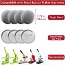 200 Sets Button Maker Supplies, 58mm / 2.28 inch Button Supplies Buttons Parts, (Approx. 2.25 inch) Metal Blank Badge Parts with Blank Paper for Buttons Maker Machine Pin Maker Press