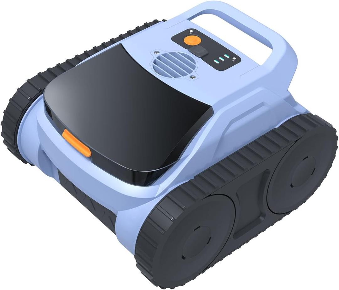 Seauto SAT20 Pro Robotic Pool Cleaner for Inground Pools, AI Sonar Smart Navigation, Cordless, 180-Mins Battery Life, Blue (Sky Blue)