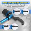 Upgraded Pneumatic Injector Removal Tool for Most Diesel Engines, 27PCS Diesel Injector Extractor with Handle, Pneumatic Hammer, 22 Different Adapters Labor-Saving Air Vibration Injector Puller