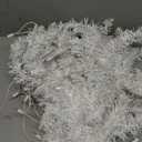 4ft Lighted Artificial White Christmas Tree | Leeheeyee Small Christmas Tree, Not Pre-lit White Tinsel Pine Trees with Lights, Ideal for Home, Office, and Xmas Tree Party Dcor