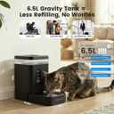 Gardner Pet 1.7 Gallon Automatic Dog Water Bowl Dispenser 6.5L Gravity Water Feeder with Stainless Steel Bowl & Maifan Stone Filter, BPA-Free for for Cats and Dogs (Black, 1.7 Gallon)