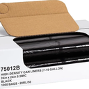 TYPLASTICS Trash Can Liner Wholesale 1000 Count Black Garbage bags on Perforated Roll 710 Gallon Multipurpose for Office Bathrooms Business Home Commercial and Industrial Needs 24" x 24"