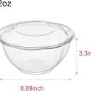 Jaluxing [32 oz. 50 Sets Clear Plastic Salad Bowls with Airtight Lids Disposable To Go Mixing Containers Serving for Fruit, Quinoa, Lunch and Meal Prep