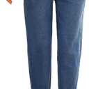 EVALESS Women's High Waisted Baggy Boyfriend Barrel Jeans (Blue, Size 8)