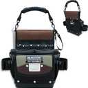 MELOTOUGH Electrician Tool Pouch Bag with Belt Clip,Open Top Tool Pouch,HVAC Maintenance Tool Bag with Hard Bottom for Service Tech,Carpenter,Heating,Plumbing (Gray)