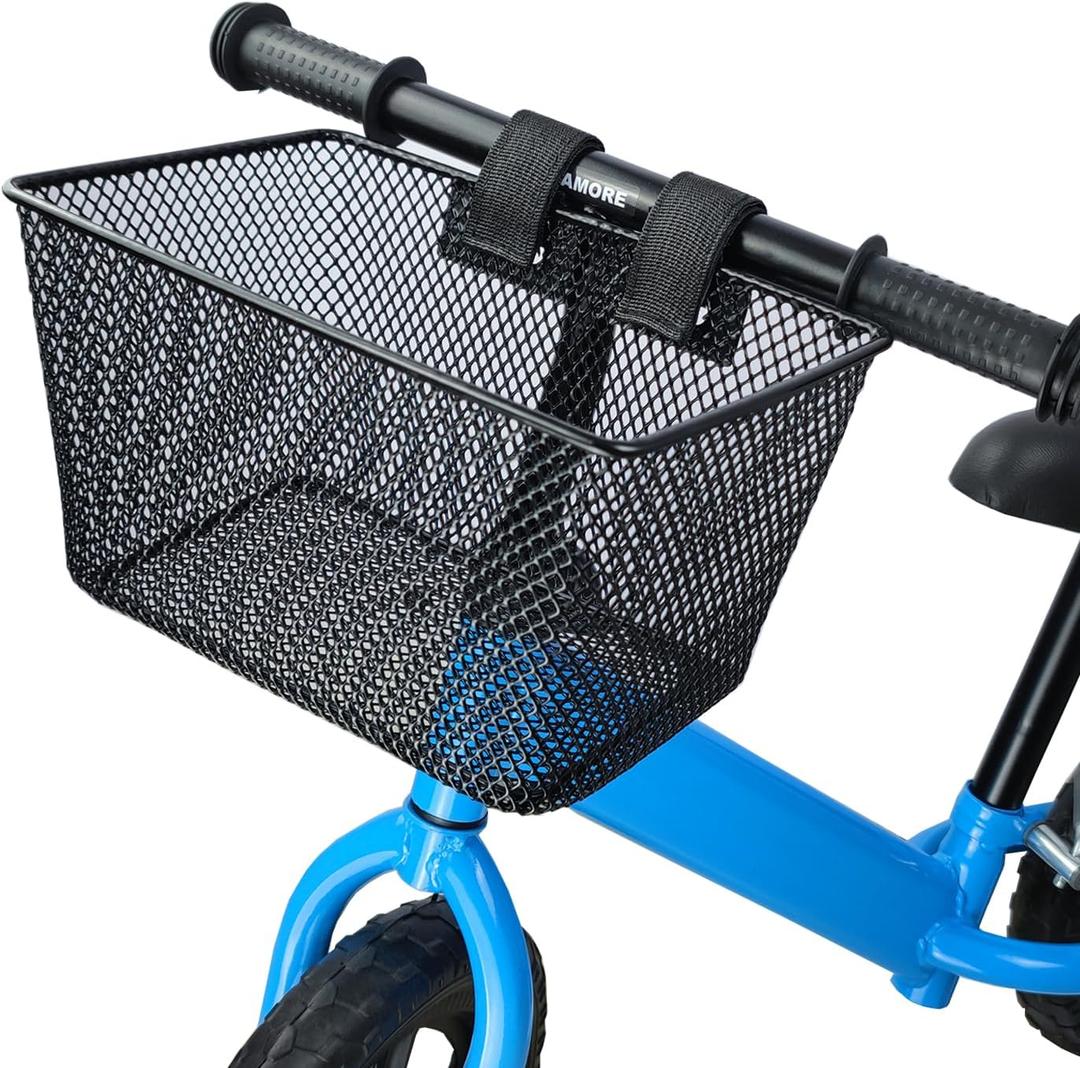 SAMORE Kids Bike Basket Versatile Metal Front Bike Basket for Youth