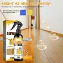 Natural Beeswax Spray Furniture Polish, Wood Cleaner, Wood Floor Polish - For Living Room, Kitchen and Wooden Furniture Floors(3PCS)