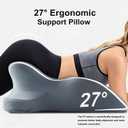 RSN Ergonomic Foam Wedge Pillow, 27 Angled Support for Neck and Waist, Multi-Position Support Pillow (Blue)