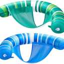 Sloosh Inflatable Pool Floats Chairs Adults, 1 Packs Floating Noodle Chair with Stripes Design Soft Fabric Covered with Sling for Swimming Pool Water Chair Pool Lounger Party Floaties