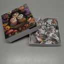 Spring Owl Puzzles for Adults 1000 Pieces, Nature Garden Flower Puzzles with Animal Bird Plant Mushroom, Impossible Hard Challenge Jigsaw Puzzle