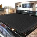 YUHFERA Stove Top Cover for Electric Stove - Silicone Stove Mat for Glass Top, Glass Cooktop Protector, XL Dish Drying Mats For Kitchen,Oven Covers for Electric Stove (Black, 28" x 20")