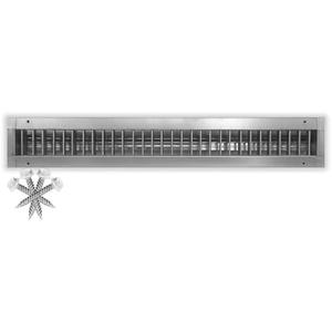 20" x 4" Galvanized Steel Spiral Duct Air Vent Grille Cover - Fully Adjustable Double Deflection HVAC Air Supply [Outer Dimensions: 22w X 6" h]