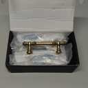 Asidrama 10 Pack 3 Inch(76mm) Champagne Bronze Kitchen Cabinet Handles,Brushed Brass Cabinet Pulls Kitchen Cabinet Hardware for Cupboard Gold Drawer Pulls (3" Hole Center)