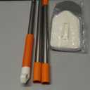 Long Handled Scrub Brush for Shower3-in-1 Cleaning Brushes with 3 Different Function Cleaning Heads Brush for Shower Cleaning Bathroom Kitchen Walls Tub Tile (Orange)