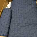 Levtex Home Cross Stitch Reversible King/Cal King Quilt Set (106x92in) and 2 Pillow Shams (36x20in) - Stitch Texture - Navy - Cotton King Size Quilt Bedding Set - Lightweight Soft Pre-Washed